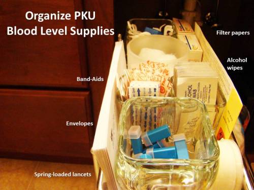 Organizing PKU Blood Level Supplies